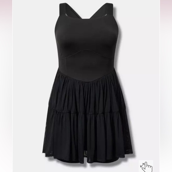 Performance Core Mesh Ruffle 2fer Active Dress - Picture 2 of 12